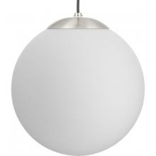  P500463-009 - Atwell Collection Brushed Nickel and Opal Glass Globe Large Hanging Pendant Light