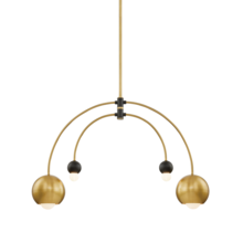 Mitzi by Hudson Valley Lighting H348804-AGB/BK - Willow Chandelier