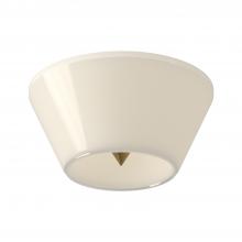  FM45710-BG/GO - Holt 10-in Brushed Gold/Glossy Opal Glass LED Flush Mount