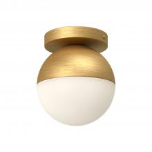 Kuzco Lighting Inc FM58306-BG/OP - Monae 6-in Brushed Gold/Opal Glass 1 Light Flush Mount