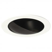  204BK - 4" Line Voltage Step Baffle Wall Wash Trim - Black