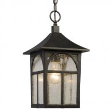  311374BK - Outdoor Lantern - Black with Clear Seeded Glass