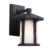  321660BK - Outdoor Wall Mount Lantern - in Black finish with White Glass