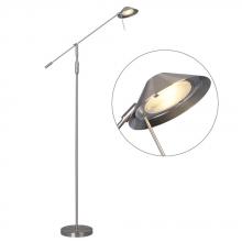  511246BN - Floor Lamp - Brushed Nickel with Metal Shade (Toggle ON/OFF Switch)