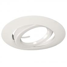  519WH - 6" Line Voltage Gimbal Ring - White