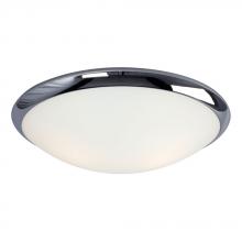  612394CH 213EB - Flush Mount Ceiling Light - in Polished Chrome finish with Satin White Glass