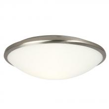  612394BN - Flushmount - Brushed Nickel with Satin White Glass