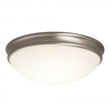  613335BN-218EB - Flush Mount Ceiling Light - in Brushed Nickel finish with White Glass