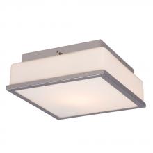  613501CH-113EB - Square Flush Mount Ceiling Light - in Polished Chrome finish with Opal White Glass