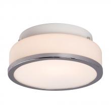  613531CH-113EB - Flush Mount Ceiling Light - in Polished Chrome finish with White Glass