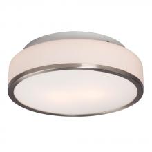  ES613532BN - Flush Mount Ceiling Light - in Brushed Nickel finish with White Glass