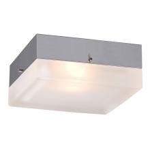  614571CH-113EB - Square Flush Mount Ceiling Light - in Polished Chrome finish with Frosted Glass