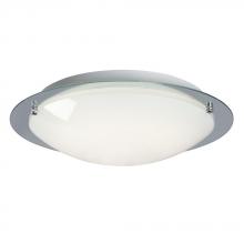Galaxy Lighting L619495CH024A1 - LED Flush Mount Ceiling Light - in Polished Chrome finish with White Glass