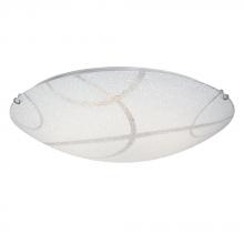 Galaxy Lighting L620555CH024A1 - LED Flush Mount Ceiling Light - in Polished Chrome finish with White Patterned Sugar Glass