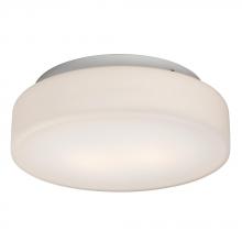  623532WH - 11-5/8" Flush Mount - White with White Glass