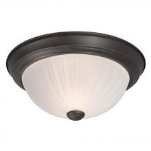  L625021ORB010A1 - LED Flush Mount Ceiling Light - in Oil Rubbed Bronze finish with Frosted Melon Glass