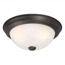  625031ORB-113NPF - Flush Mount Ceiling Light - in Oil Rubbed Bronze finish with Marbled Glass