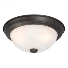  625031ORB-113EB - Flush Mount Ceiling Light - in Oil Rubbed Bronze finish with Marbled Glass