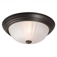  L635022OR010A1 - LED Flush Mount Ceiling Light - in Oil Rubbed Bronze finish with Frosted Melon Glass