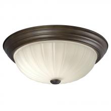  635023ORB-213EB - Flush Mount Ceiling Light - in Oil Rubbed Bronze finish with Frosted Melon Glass