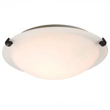  680112WH-ORB-113EB - Flush Mount Ceiling Light - in Oil Rubbed Bronze finish with White Glass