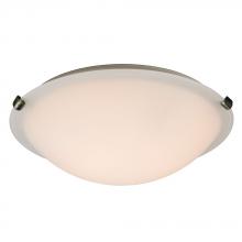  680116WH-PT-213EB - Flush Mount Ceiling Light - in Pewter finish with White Glass