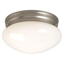  810210PT-113NPF - Utility Flush Mount Ceiling Light - in Pewter finish with White Glass