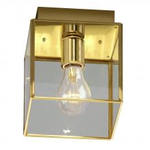  860805PB - Flush Mount - Polished Brass w/ Clear Glass