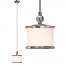 Galaxy Lighting 912064CH - Mini-Pendant with 6&#34;,12&#34;,18&#34; Extension Rods - Polished Chrome with White Glass