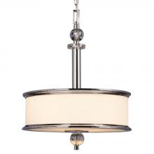 Galaxy Lighting 912065CH - 3-Light Pendant - Polished Chrome with White Glass