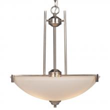 Galaxy Lighting 913021BN - Pendant - Brushed Nickel with Satin White Glass