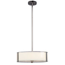 Galaxy Lighting 914291CH - 4-Light Pendant - Polished Chrome with White Opal/Clear Glass (incl. 6&#34;, 12&#34; & 18&#34; Exten
