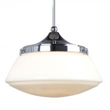 Galaxy Lighting 924581CH/WH - Pendant CH/WH-G w/6", 12" & 18" Ext. Rods