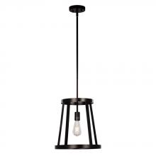 Galaxy Lighting 926744BK - 1L Pendant BK with 6&#34;,12&#34; & 18&#34; Ext. Rods and Swivel