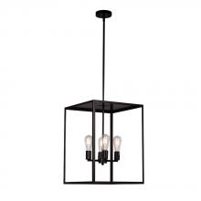 Galaxy Lighting 926754BK - 4L Pendant BK with 6&#34;,12&#34; & 18&#34; Ext. Rods and Swivel