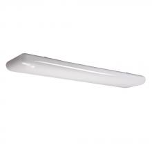  944812WH - Fluorescent Two Light Cloud Light w/ White Acrylic Lens