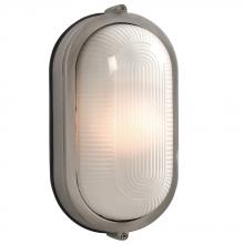  ES305113SA - Outdoor Cast Aluminum Marine Light - in Satin Aluminum finish with Frosted Glass (Wall or Ceiling Mo