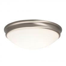  ES613333BN - Flush Mount Ceiling Light - in Brushed Nickel finish with White Glass