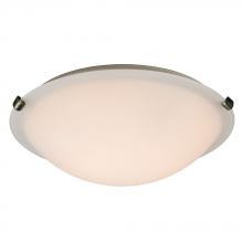  ES680116WH-PTR - Flush Mount Ceiling Light - in Pewter finish with White Glass