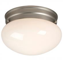  ES810208PT - Utility Flush Mount Ceiling Light - in Pewter finish with White Glass