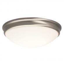  L613333BN016A1 - LED Flush Mount Ceiling Light - in Brushed Nickel finish with White Glass