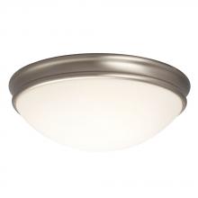  L613335BN024A1 - LED Flush Mount Ceiling Light - in Brushed Nickel finish with White Glass