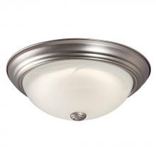  L635032PT016A1 - LED Flush Mount Ceiling Light - in Pewter finish with Marbled Glass