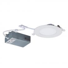 Galaxy Lighting RL-RP209WH - Dimmable 120V 4&#34; LED IC Rated Slim Round Panel Light - in White Finish 3000K, FT6 Wires