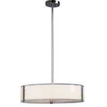 Galaxy Lighting ES914295CH - Pendant - in Polished Chrome finish with Opal White & Clear Glass, includes 6&#34;, 12&#34; & 18&#34