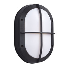  L323422BK - 11-3/8" OVAL OUTDOOR BK AC LED Dimmable