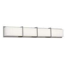 Galaxy Lighting L721684CH - LED Bath & Vanity Light - in Polished Chrome finish with White Glass (Dimmable, 3000K)