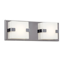 Galaxy Lighting L721772CH - LED Bath & Vanity Light - in Polished Chrome finish with White Glass (Dimmable, 3000K)