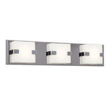 Galaxy Lighting L721773CH - LED Bath & Vanity Light - in Polished Chrome finish with White Glass (Dimmable, 3000K)
