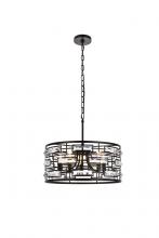  1108D19BK - Kennedy 18.5 Inch Pendant in Black